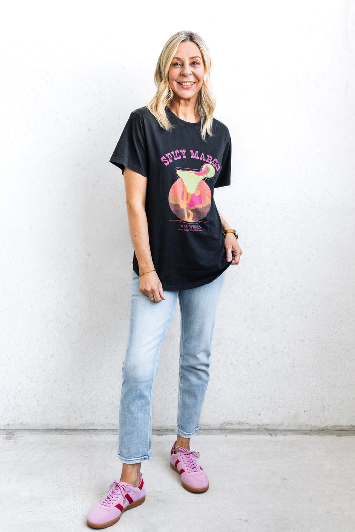 Spicy Margs Tee - Washed Black