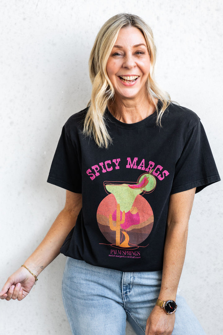 Spicy Margs Tee - Washed Black