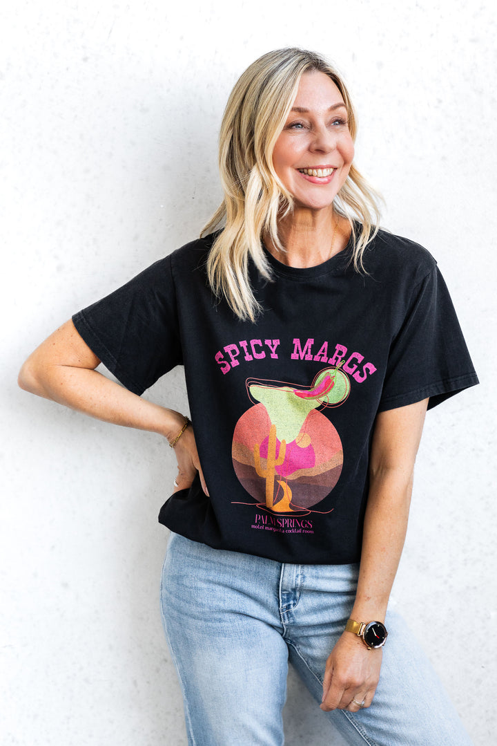 Spicy Margs Tee - Washed Black
