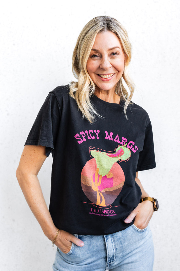 Spicy Margs Tee - Washed Black
