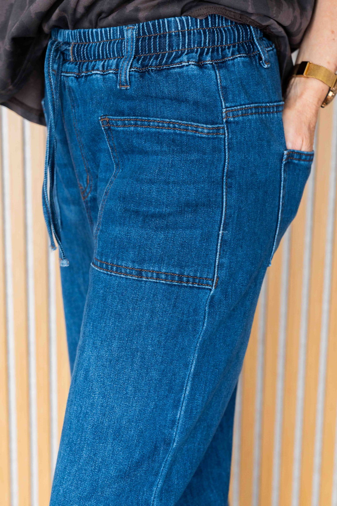 Barrel Jogger - Dark Wash
