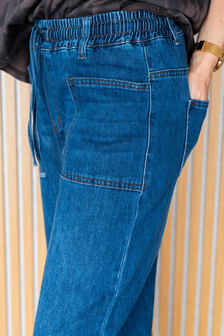 Barrel Jogger - Dark Wash