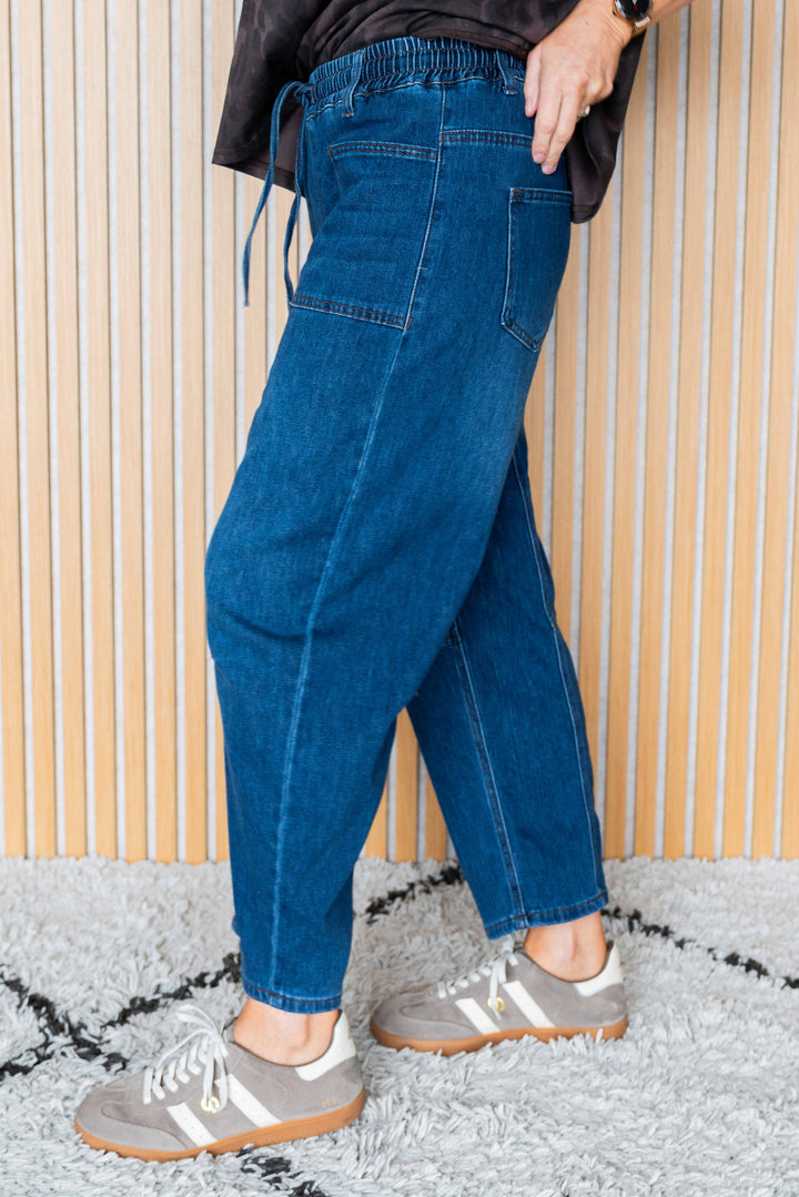 Barrel Jogger - Dark Wash