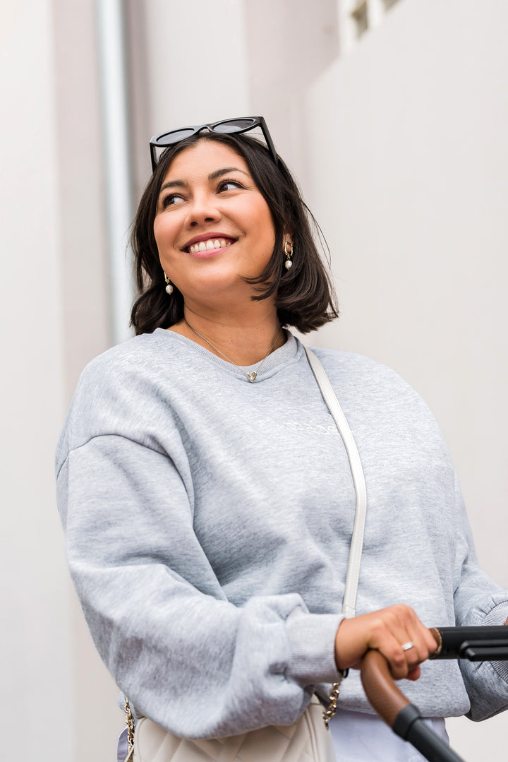 The Mabel Sweatshirt - Grey Marle