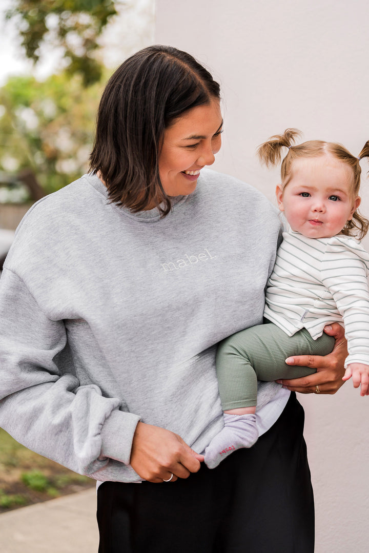 The Mabel Sweatshirt - Grey Marle