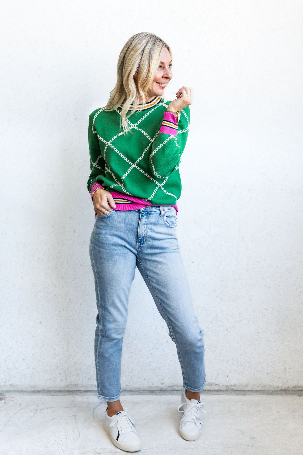 Chain Knit - Green - Mabel and Woods