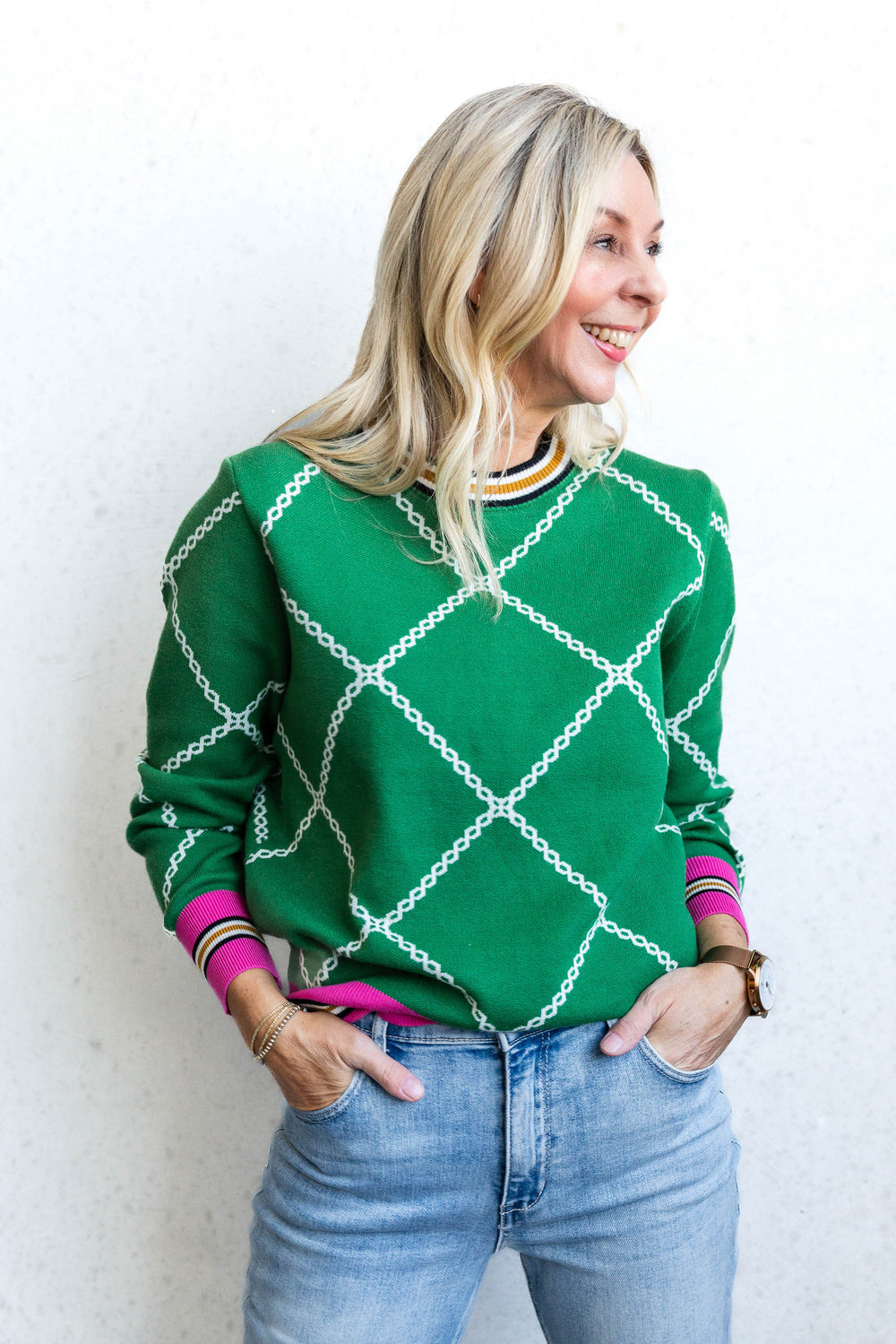 Chain Knit - Green - Mabel and Woods
