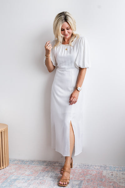 Austin Midi Dress - White