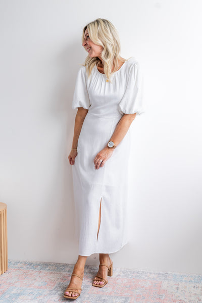 Austin Midi Dress - White
