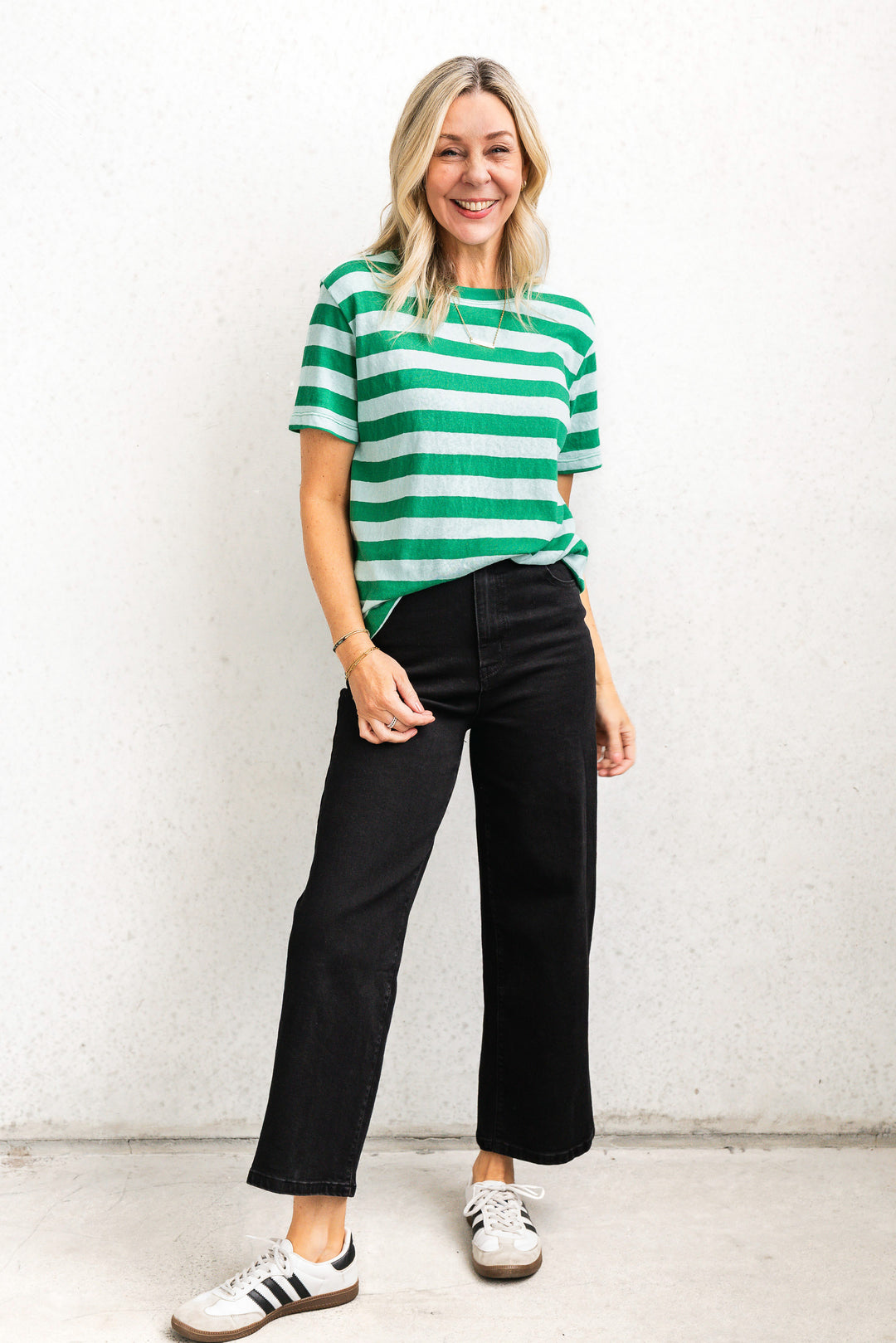 Tilly Tee - Green Stripe