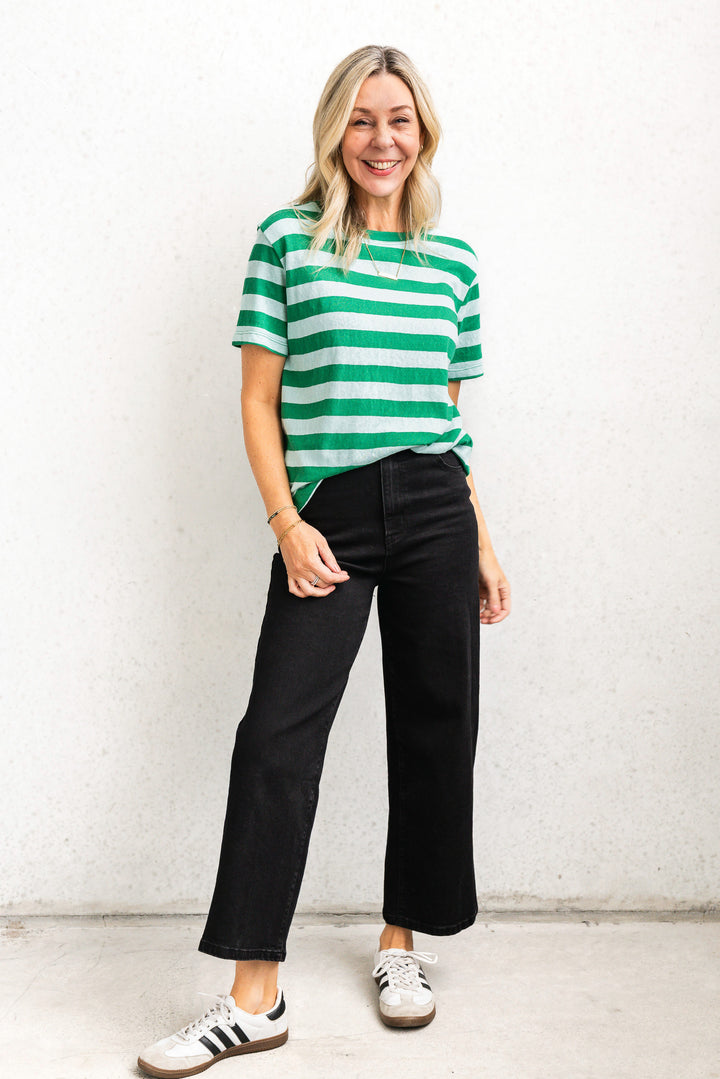 Tilly Tee - Green Stripe