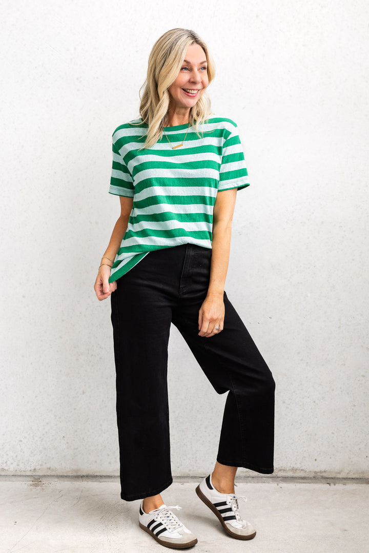 Tilly Tee - Green Stripe