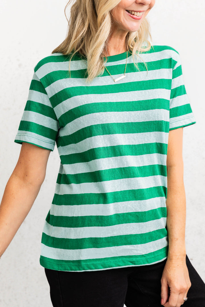 Tilly Tee - Green Stripe