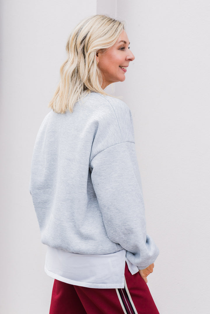 The Mabel Sweatshirt - Grey Marle