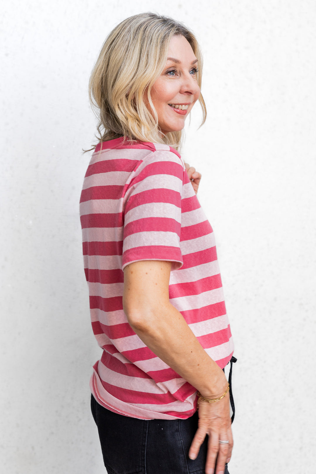 Tilly Tee - Pink Stripe