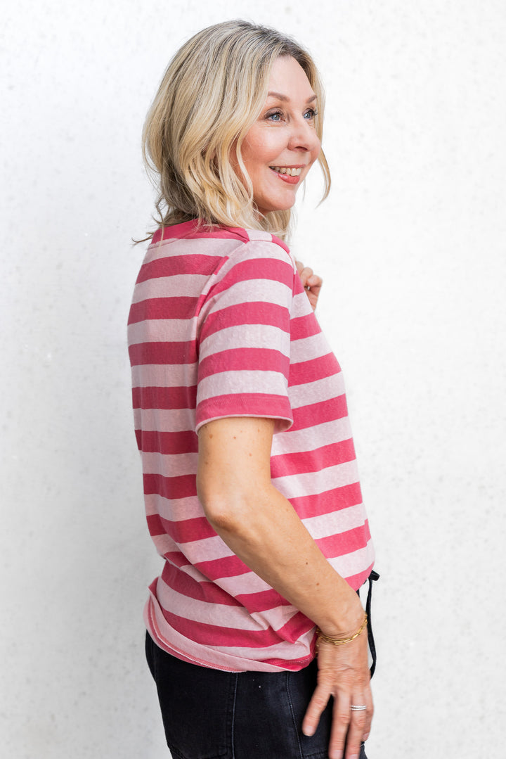 Tilly Tee - Pink Stripe