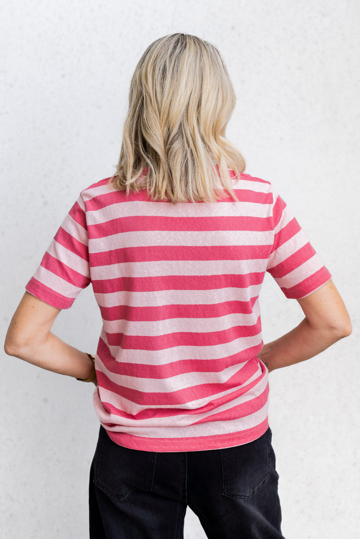 Tilly Tee - Pink Stripe