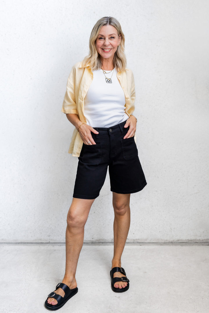 Davey Denim Shorts - Black