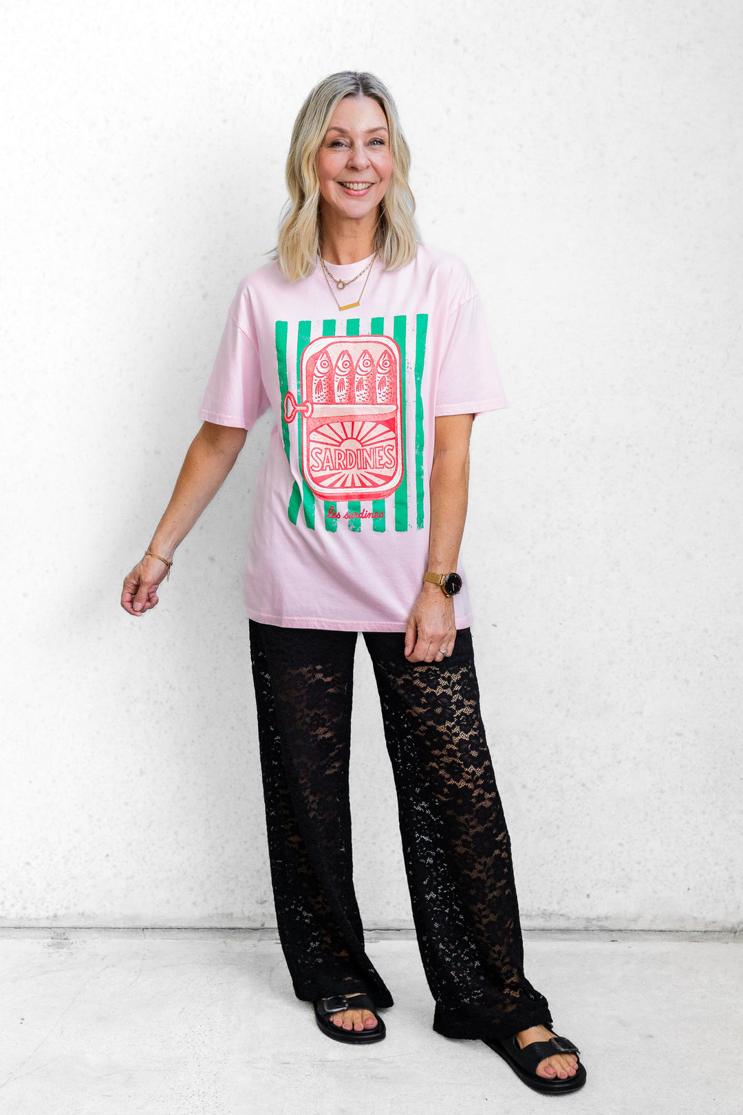 Sardine Graphic Tee - Pink