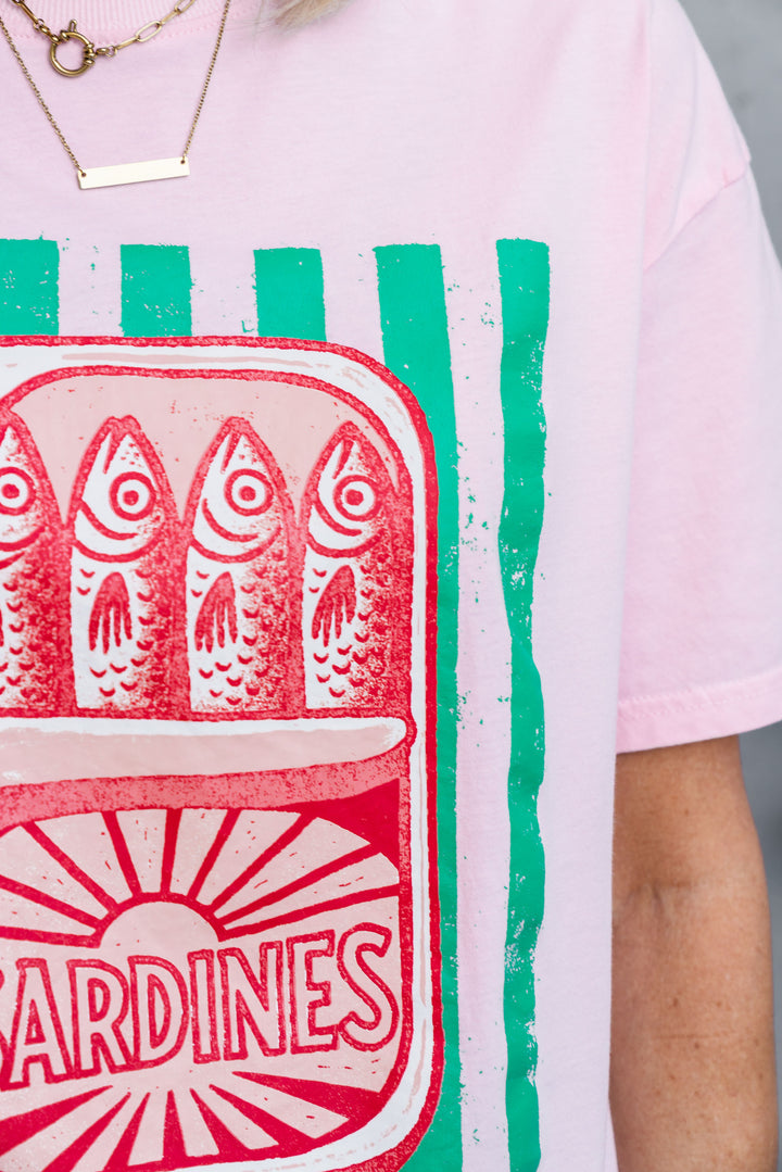 Sardine Graphic Tee - Pink
