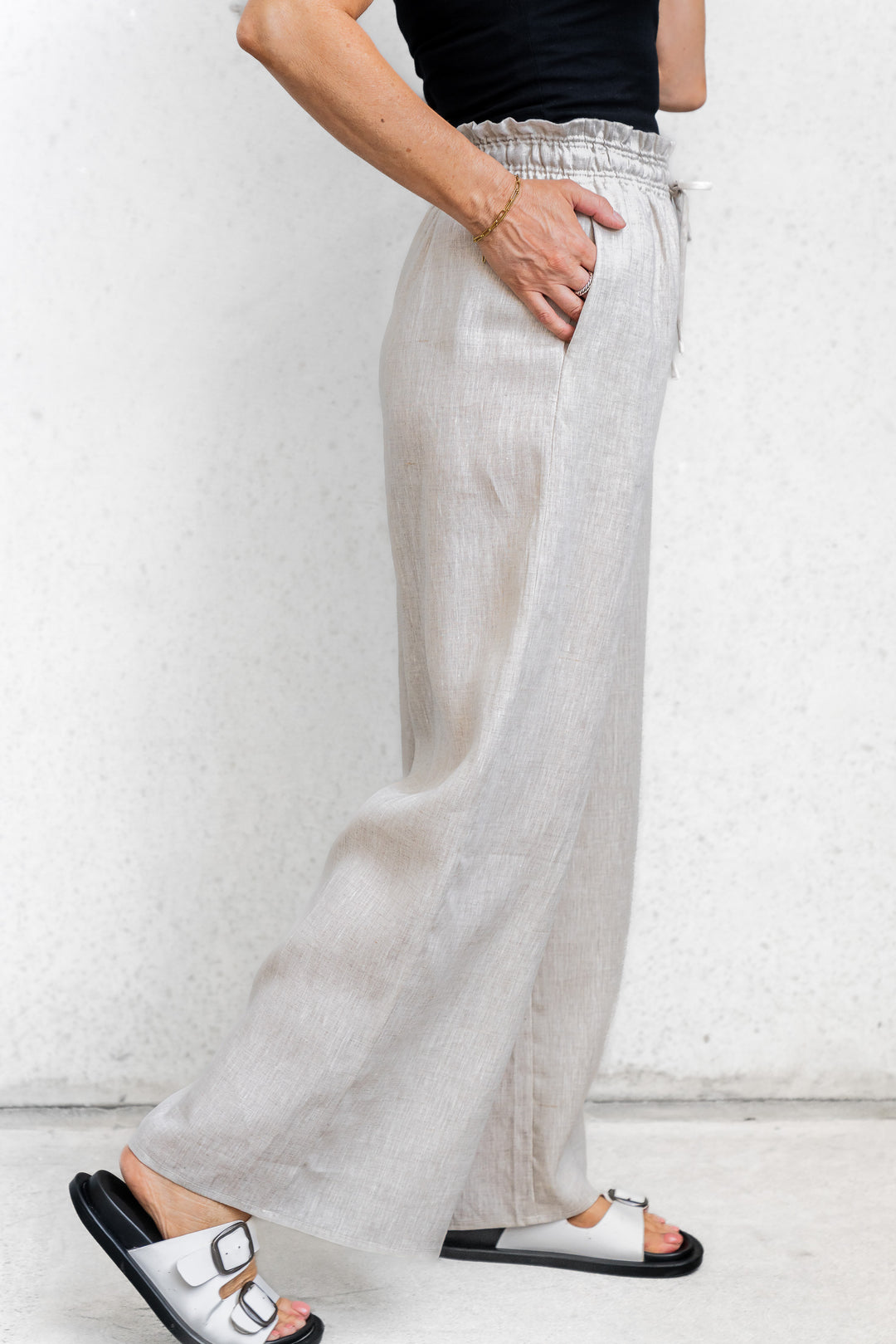 Solace Linen Pant - Oat