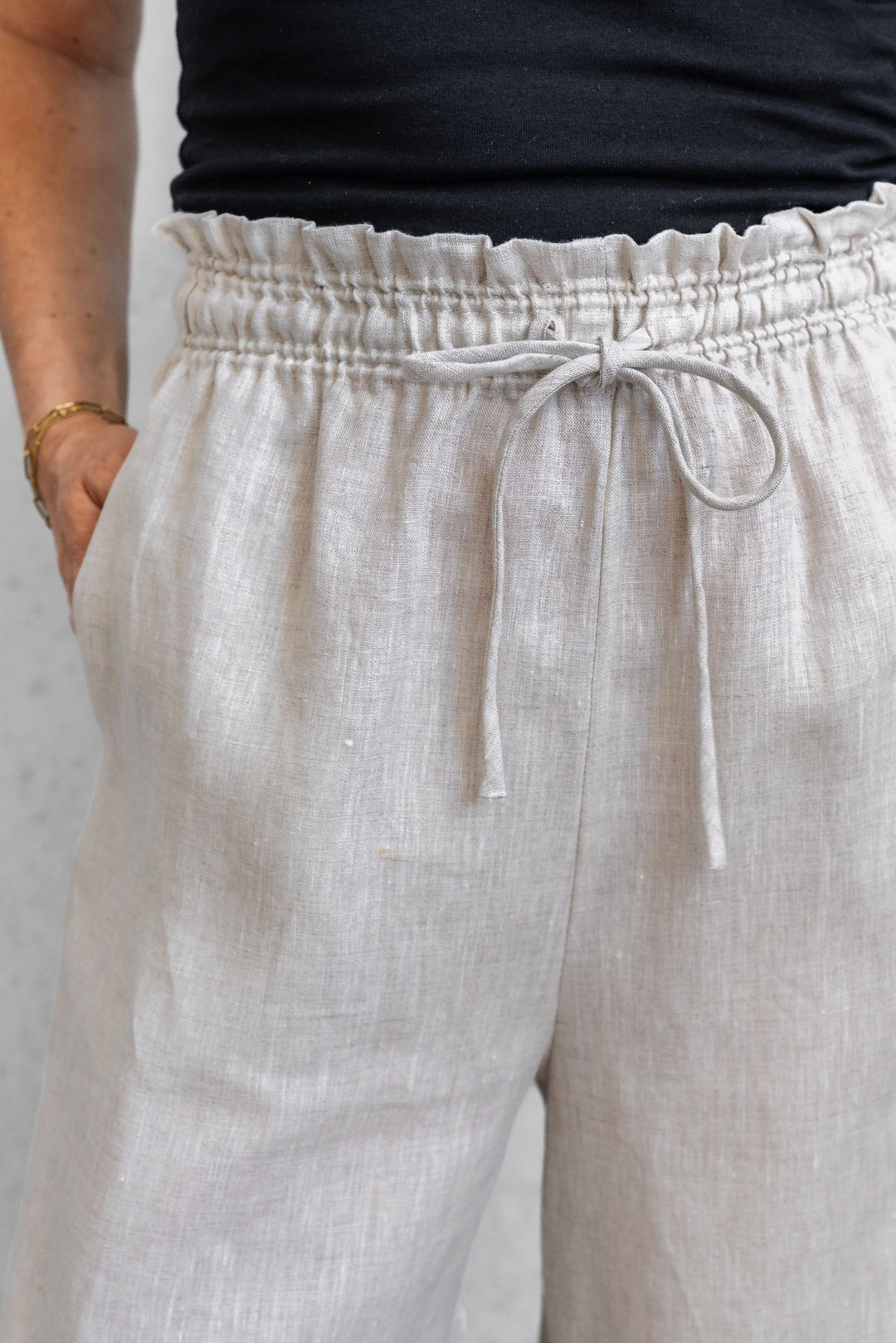 Solace Linen Pant - Oat