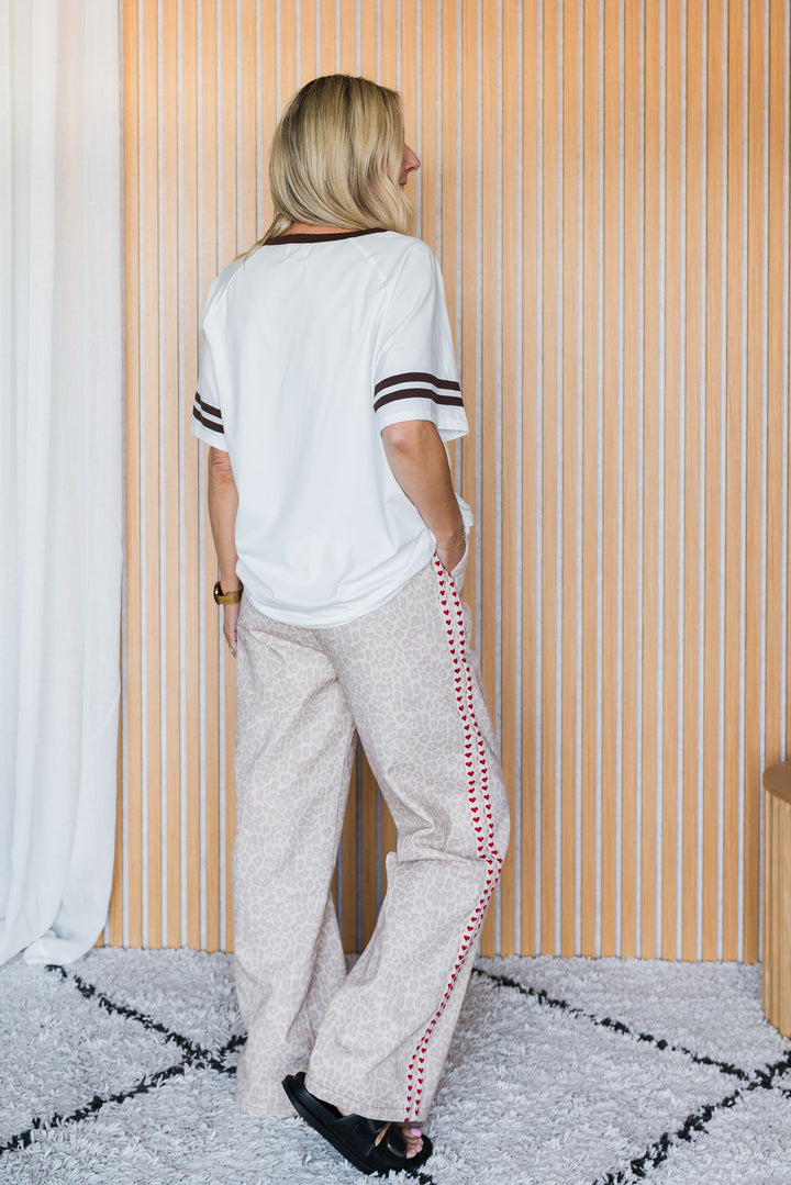 Leopard Racer Heart Pants