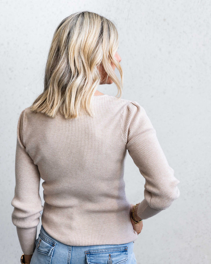 Isabella Rib Knit - Latte