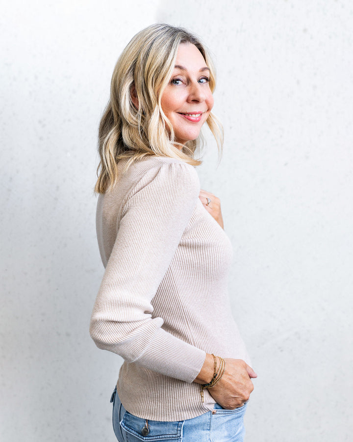 Isabella Rib Knit - Latte