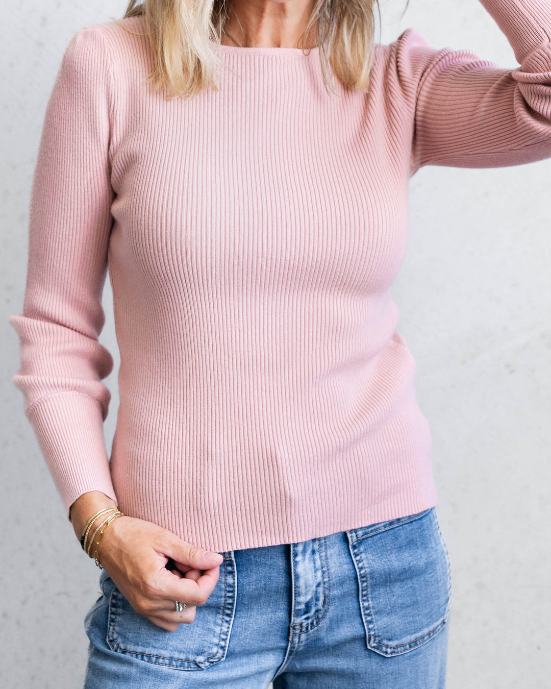 Isabella Rib Knit - Dusk Pink