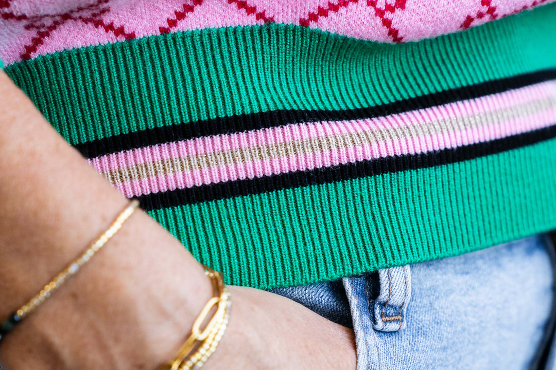 Double Chain Knit - Pink