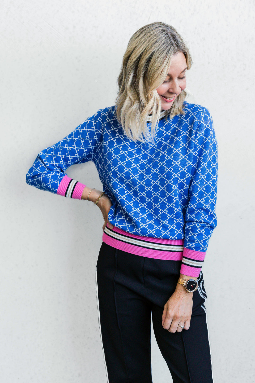 Double Chain Knit - Blue
