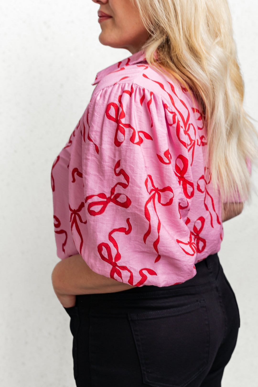 Bow Shirt - Pink/Red