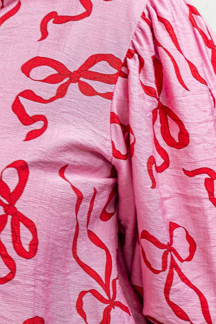 Bow Shirt - Pink/Red