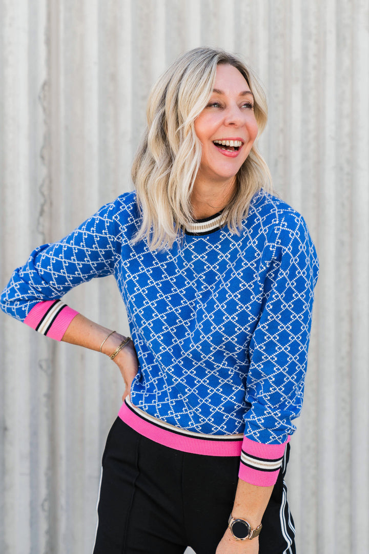 Double Chain Knit - Blue