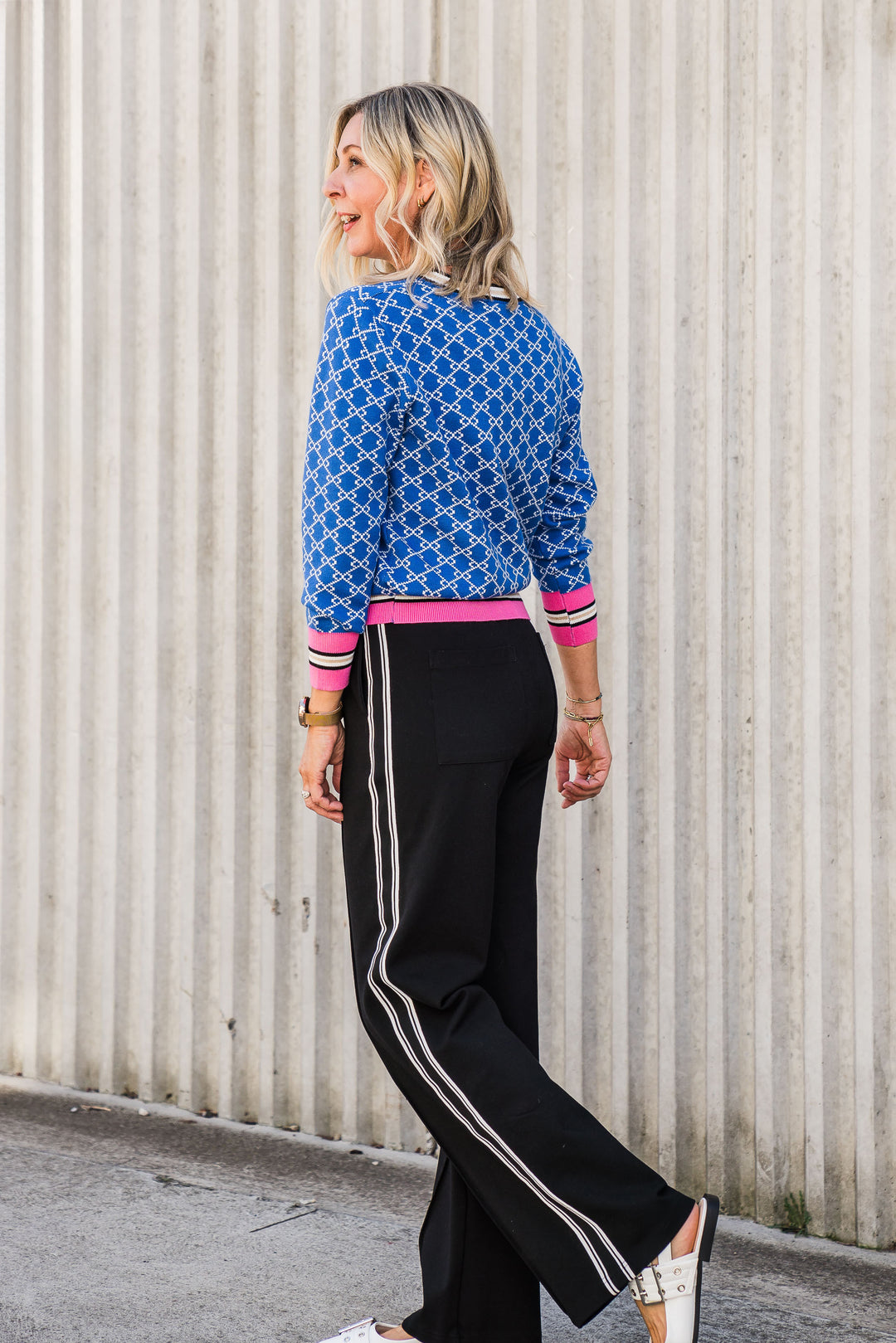 Double Chain Knit - Blue