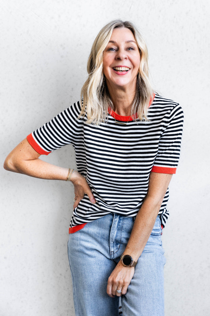 Stevie Stripe Knit Tee