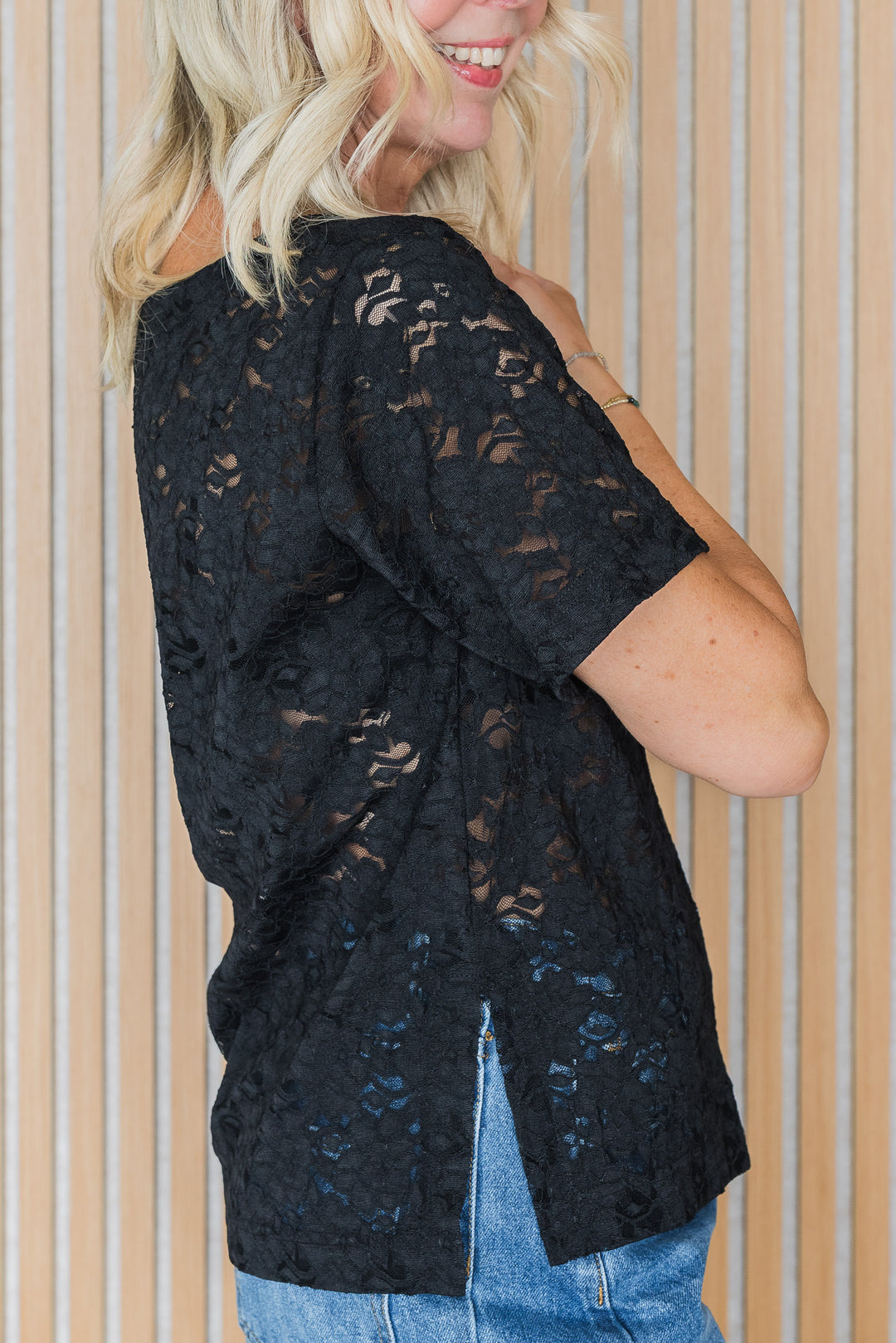 Tia Lace Top - Black