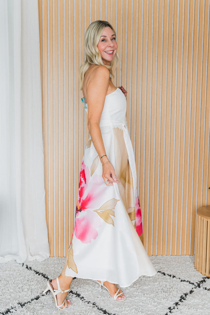 Garden Strapless Dress - Ivory