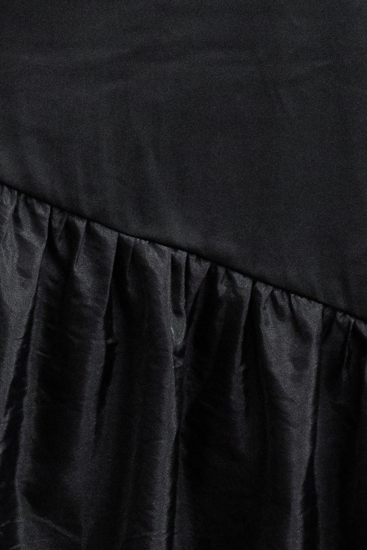 Asymmetrical Organza Dress - Black