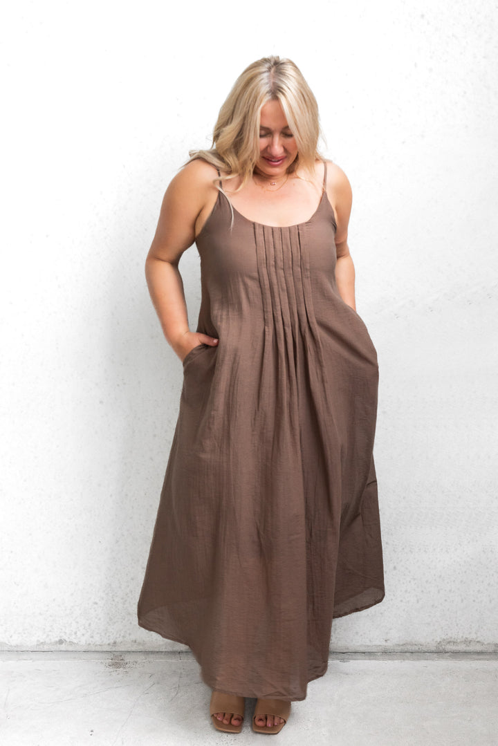 Lara Layer Dress - Chocolate