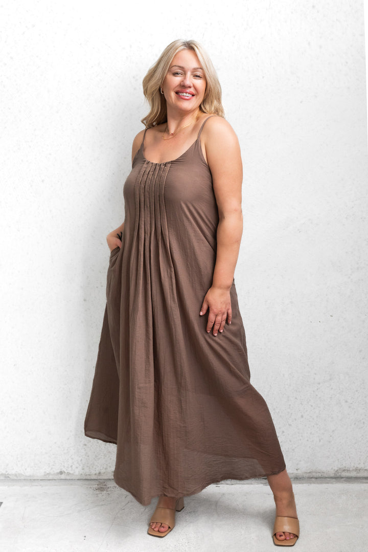 Lara Layer Dress - Chocolate
