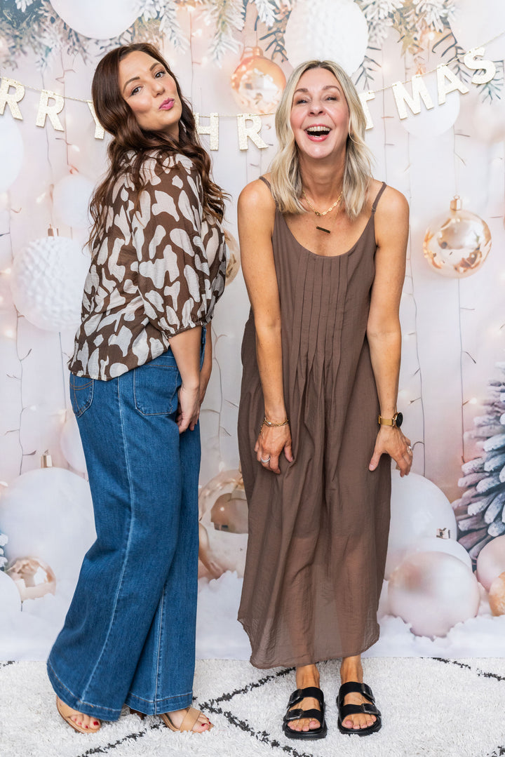 Lara Layer Dress - Chocolate