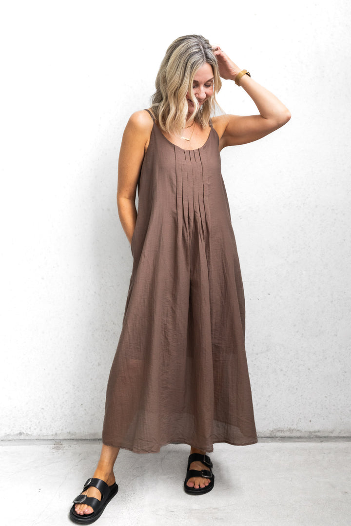 Lara Layer Dress - Chocolate