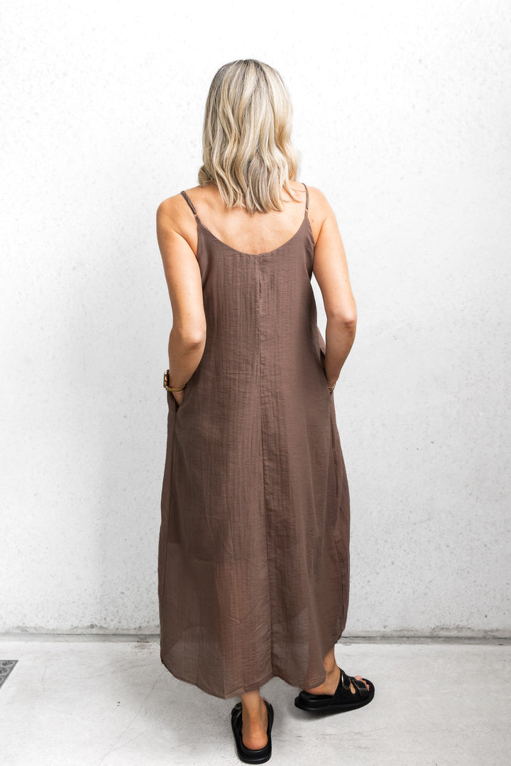 Lara Layer Dress - Chocolate