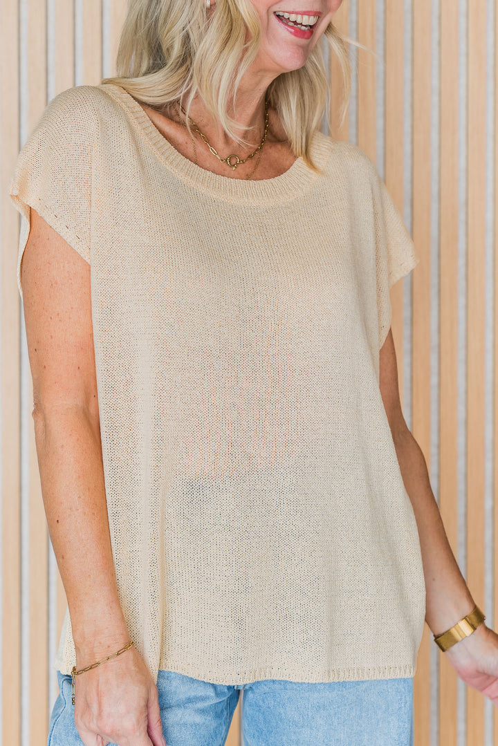 Henley Knitted Top - Butter