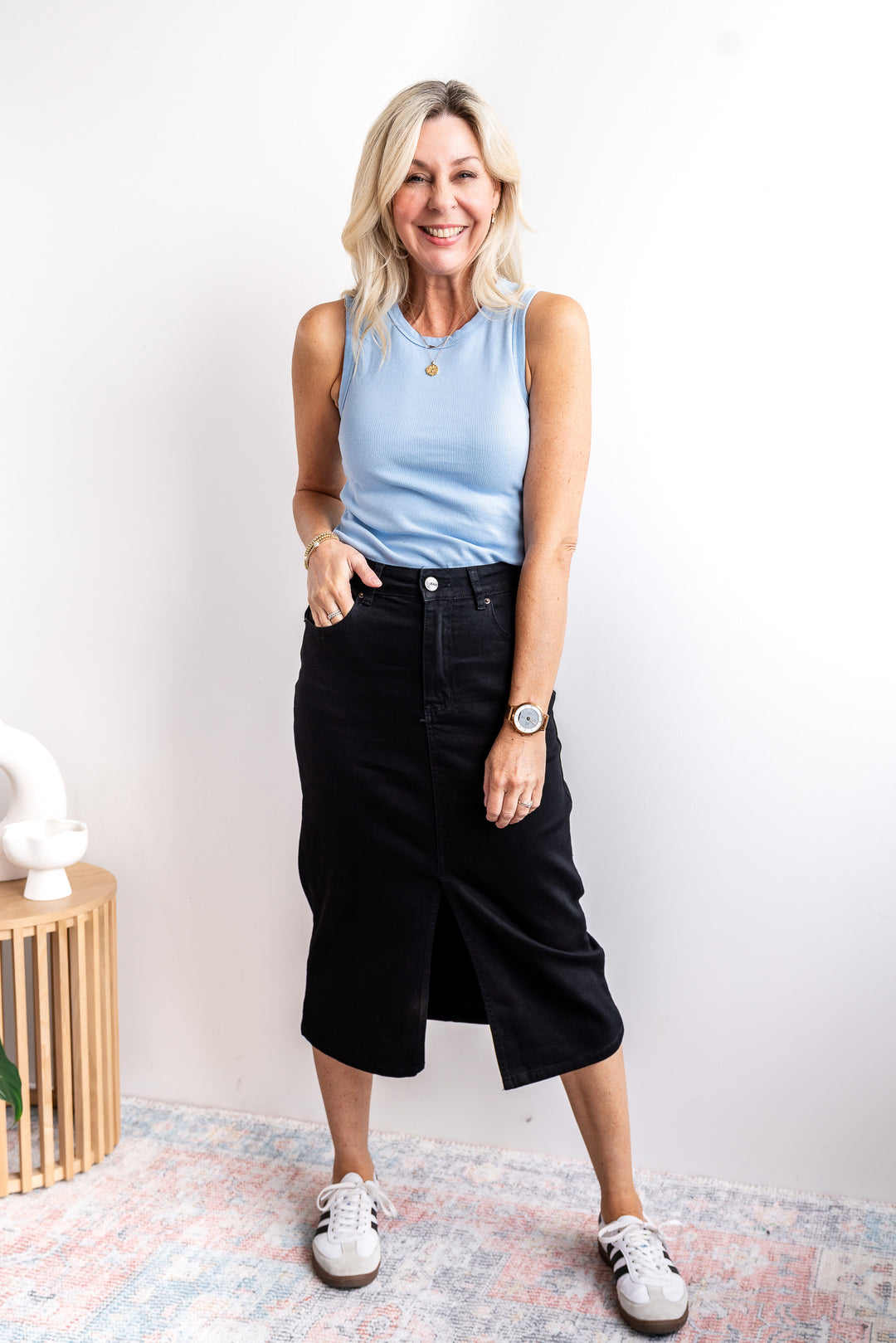 Jasper Denim Skirt - Black