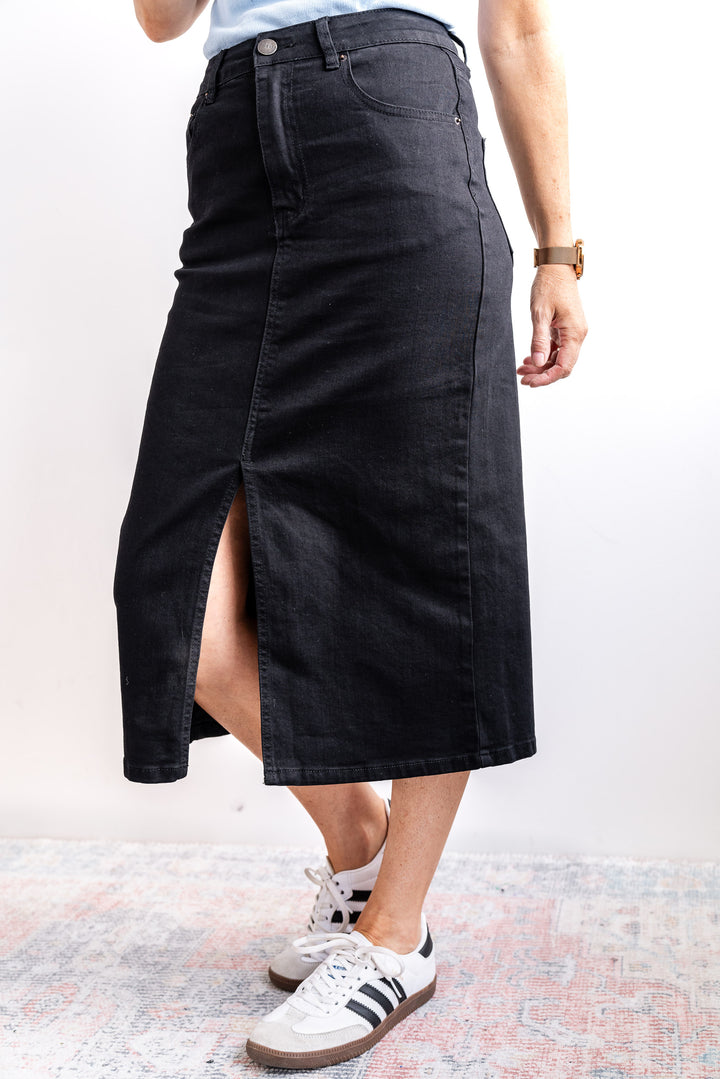 Jasper Denim Skirt - Black