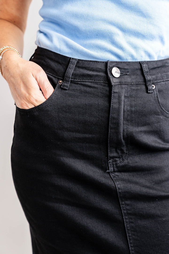 Jasper Denim Skirt - Black