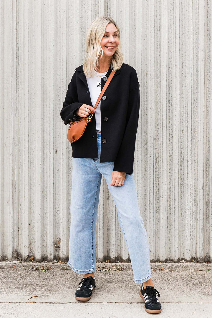 Jax Short Coatigan - Black